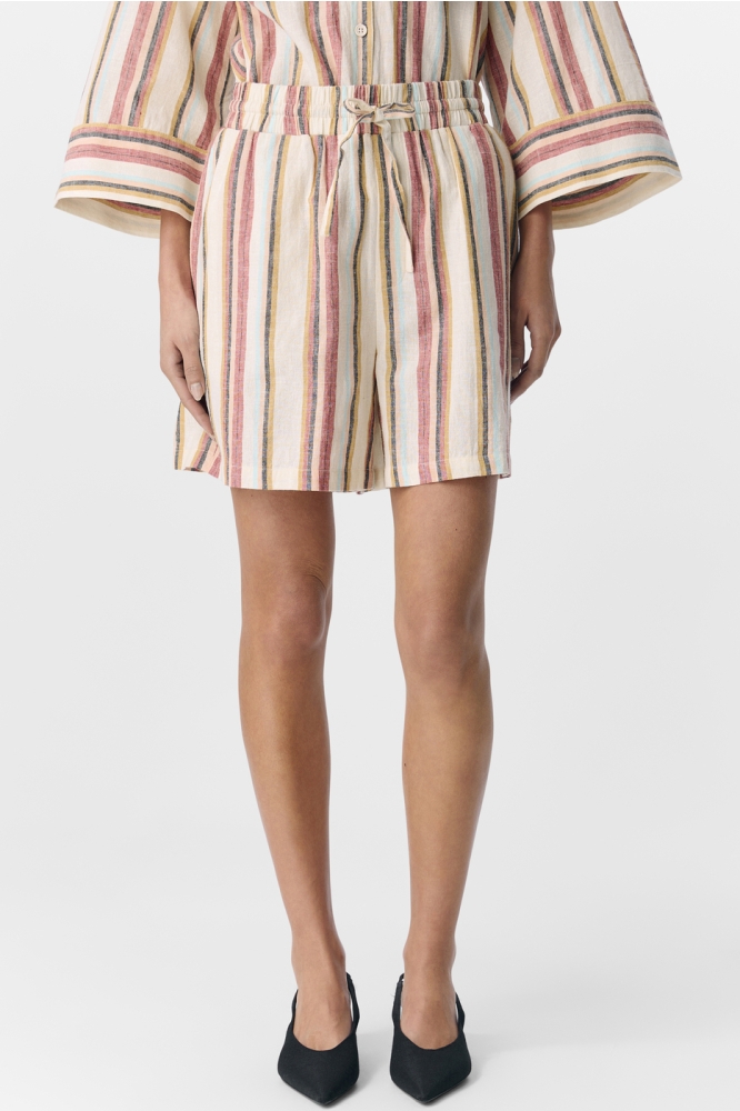 OBJKAREN HW SHORTS 139 23046851 SANDSHELL/MULTI